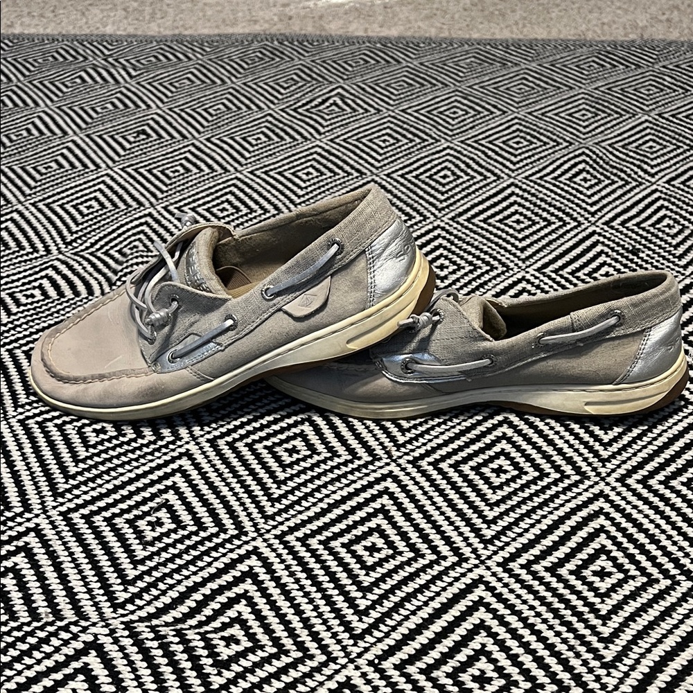 Sperry Women's Moccasins - Gray and Cream